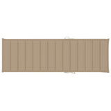 NNEVL Sun Lounger with Cushion Solid Teak Wood and Stainless Steel