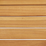 NNEVL Sun Lounger with Cushion Solid Teak Wood and Stainless Steel