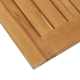 NNEVL Sun Lounger with Cushion Solid Teak Wood and Stainless Steel