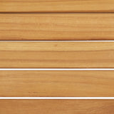 NNEVL Sun Lounger with Cushion Solid Teak Wood and Stainless Steel