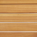 NNEVL Sun Lounger with Cushion Solid Teak Wood and Stainless Steel