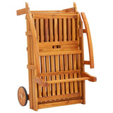 NNEVL Garden Sun Lounger with Table and Cushion Solid Acacia Wood