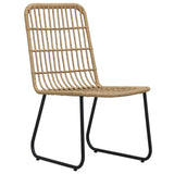 NNEVL 5 Piece Outdoor Dining Set Poly Rattan and Glass