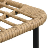 NNEVL 5 Piece Outdoor Dining Set Poly Rattan and Glass