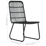 NNEVL 5 Piece Outdoor Dining Set Poly Rattan and Glass
