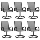 NNEVL 7 Piece Garden Dining Set Textilene and Steel
