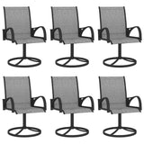 NNEVL 7 Piece Garden Dining Set Textilene and Steel