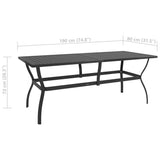 NNEVL 9 Piece Garden Dining Set Textilene and Steel