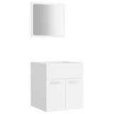 NNEVL 2 Piece Bathroom Furniture Set White Chipboard