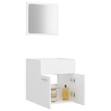 NNEVL 2 Piece Bathroom Furniture Set White Chipboard