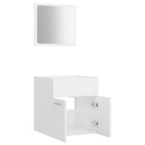 NNEVL 2 Piece Bathroom Furniture Set White Chipboard