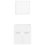 NNEVL 2 Piece Bathroom Furniture Set White Chipboard