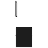 NNEVL 2 Piece Bathroom Furniture Set Black Chipboard