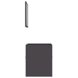 NNEVL 2 Piece Bathroom Furniture Set Grey Chipboard
