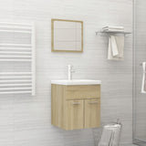 NNEVL 2 Piece Bathroom Furniture Set Sonoma Oak Chipboard