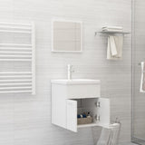 NNEVL 2 Piece Bathroom Furniture Set High Gloss White Chipboard