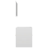 NNEVL 2 Piece Bathroom Furniture Set High Gloss White Chipboard