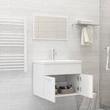 NNEVL 2 Piece Bathroom Furniture Set White Chipboard