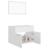 NNEVL 2 Piece Bathroom Furniture Set White Chipboard