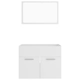 NNEVL 2 Piece Bathroom Furniture Set White Chipboard