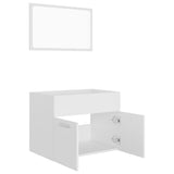 NNEVL 2 Piece Bathroom Furniture Set White Chipboard