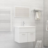 NNEVL 2 Piece Bathroom Furniture Set White Chipboard