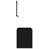 NNEVL 2 Piece Bathroom Furniture Set Black Chipboard