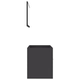 NNEVL 2 Piece Bathroom Furniture Set Grey Chipboard