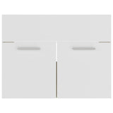 NNEVL 2 Piece Bathroom Furniture Set White and Sonoma Oak Chipboard