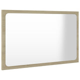 NNEVL 2 Piece Bathroom Furniture Set White and Sonoma Oak Chipboard