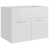 NNEVL 2 Piece Bathroom Furniture Set High Gloss White Chipboard