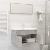NNEVL 2 Piece Bathroom Furniture Set Concrete Grey Chipboard