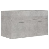 NNEVL 2 Piece Bathroom Furniture Set Concrete Grey Chipboard