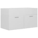 NNEVL 2 Piece Bathroom Furniture Set High Gloss White Chipboard