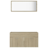 NNEVL 2 Piece Bathroom Furniture Set Sonoma Oak Chipboard