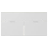NNEVL 2 Piece Bathroom Furniture Set White and Sonoma Oak Chipboard