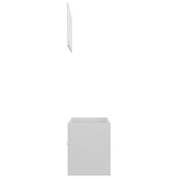 NNEVL 2 Piece Bathroom Furniture Set High Gloss White Chipboard