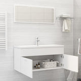 NNEVL 2 Piece Bathroom Furniture Set White Chipboard