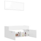 NNEVL 2 Piece Bathroom Furniture Set White Chipboard