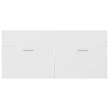 NNEVL 2 Piece Bathroom Furniture Set White Chipboard