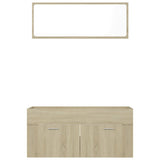 NNEVL 2 Piece Bathroom Furniture Set Sonoma Oak Chipboard