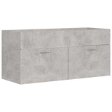NNEVL 2 Piece Bathroom Furniture Set Concrete Grey Chipboard