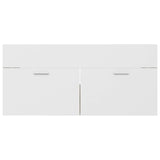 NNEVL 2 Piece Bathroom Furniture Set White and Sonoma Oak Chipboard