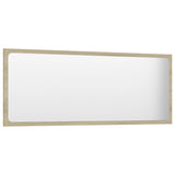 NNEVL 2 Piece Bathroom Furniture Set White and Sonoma Oak Chipboard