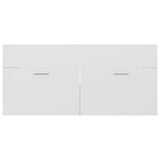 NNEVL 2 Piece Bathroom Furniture Set High Gloss White Chipboard