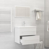 NNEVL 2 Piece Bathroom Furniture Set White Chipboard