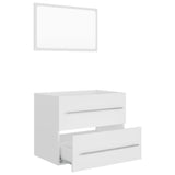 NNEVL 2 Piece Bathroom Furniture Set White Chipboard