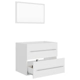 NNEVL 2 Piece Bathroom Furniture Set White Chipboard