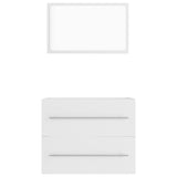 NNEVL 2 Piece Bathroom Furniture Set White Chipboard