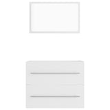 NNEVL 2 Piece Bathroom Furniture Set White Chipboard